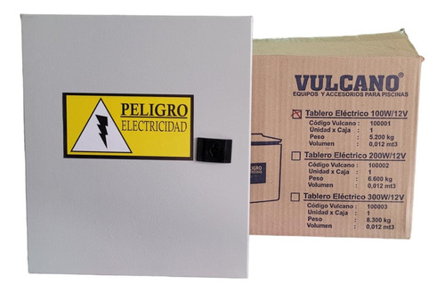 Tablero Eléctrico 100w Para Piscinas Vulcano Caja Metalica