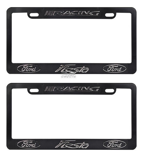 Par Marcos Porta Placas Letra Cromada Universal F0rd Fiest4