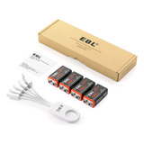 Kit 4 Baterias Recarregáveis Ebl De Li-ion 9v  Usb, 5400 Mwh