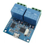 Módulo Relé 2 Canais Micro Usb Com Conversor Ch340