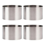 Set 4 Aros Acero Inoxidable Cortadores Galletas Masas Cocina