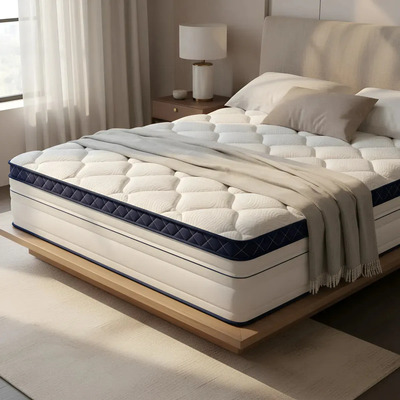 Colchón Queen Size Ortopedico Colchon Hibrido Ergonómico Gel De Memory Foam Premium | Soporte Lumbar | Oeko-tex Certificado | Capas Adaptables Al Cuerpo | Antibacterial Antiácaros En Caja 150*190 | Meses sin interés