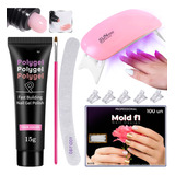 Kit Alongamento De Unha Gel Polygel Cabine Molde F1