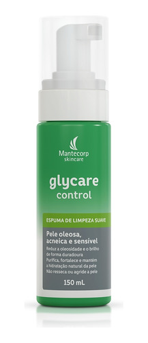Espuma De Limpeza Facial Suave Glycare Control 150ml