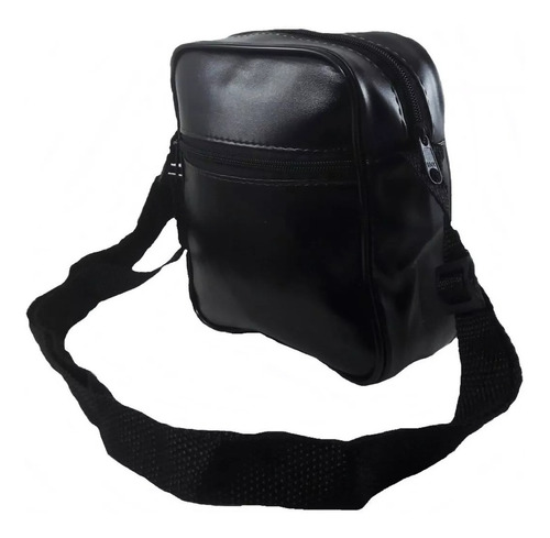 Shoulder Bag Bolsa Pochete Lateral Couro Sintético C/ 2 Zípe