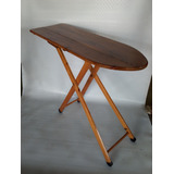 Mesa De Planchar Plegable Antigua Italy En Madera Cedro 1950