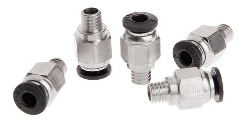 Kit Com 5 Conectores Bowden Pc4-m6 Pneumático Hotend Ptfe