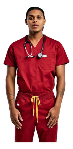 Ambo Medico Cocowear - Red Velvet Con Puño Hombre