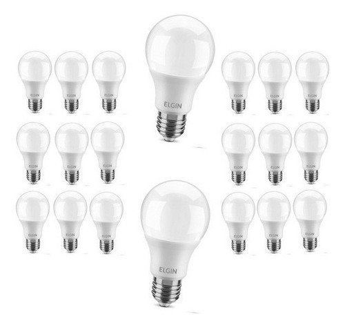 Kit 20 Lâmpadas Led Bulbo 15w E27 Branco Frio Inmetro Elgin