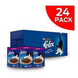 Pack X 24 Purina Felix Cordero Gato Adulto Sobre - 85g C/u