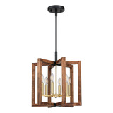 Doraimi Lighting Lmpara De Techo Colgante De Madera Natural