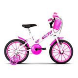 Bicicleta Ultra Infantil Aro 16 Feminino C/ Cesto E Rodinhas