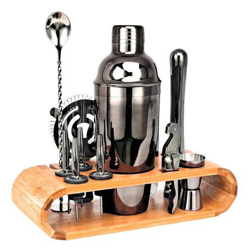 Set De Cocteleria Kit Bartender Utensilios Jigger 11 Piezas