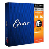 Jogo De Cordas Elixir 010 Light Para Guitarra Nanoweb