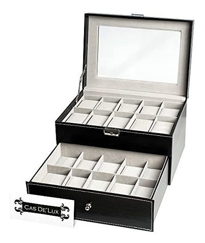 Organizador De Relojes Con Caja De Vidrio Premium