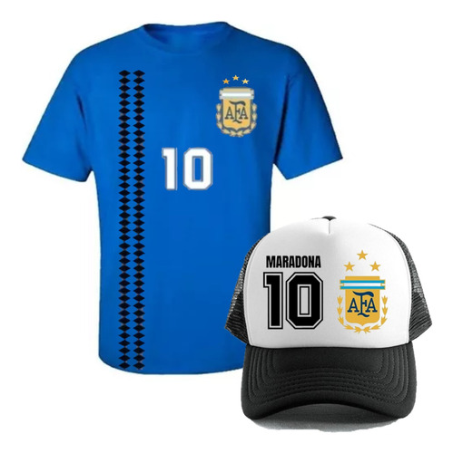 Combo Maradona - Remera - Gorra - Retro Argentina - Futbol 