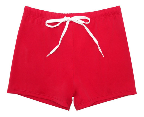 Bikini Short De Lycra Color Rojo