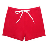 Bikini Short De Lycra Color Rojo