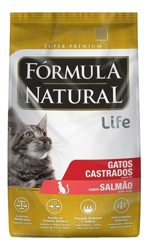 Ração Fórmula Natura Life Gatos Castrados Salmão 7kg