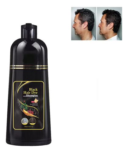 Champús Instantáneospara Teñir El Cabello Negro Natural D@