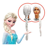 Peluca Trenza Elsa Disfraz De Frozen Halloween Trenza Corta