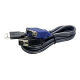 2 X 1 Cable Kvm 1.8m Ultra  Vga Usb Hd15 Macho A Vga Vga Usb