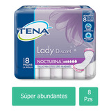 Toallas Sanitarias Tena Lady Nocturna Bolsa Con 8 Piezas