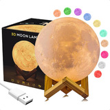 Luminária Lua Cheia 3d 16 Cores Led Rgb - A Maior Do Mercado