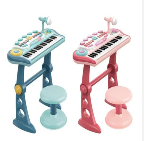 Piano Organeta Karaoke Con Silla Juguete Microfono