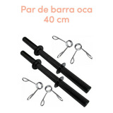 Par Barra Oca 40cm Halteres Com Presilhas Sem Anilha