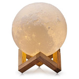 Luminária Abajur Lua Cheia 3d 13cm  Decoração Luz Quente