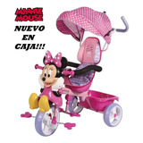 Triciclo Minnie Mouse 3 En 1 Etapas Bastón Carriola En Caja