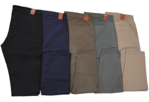 Pantalón Chino De Gabardina Talles Grandes (semi Chupín) 