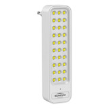 Luminaria De Emergencia Com Plug 1w 30 Leds - Blumenau Cor Branco 110v/220v