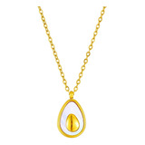 Collar Dije De Aguacate Gargantilla Chapado En Oro 18k Para Mujer Dorado Elegante Fino