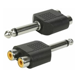 Adaptador P10 Mono Para 2 Rca