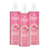 Tonico Facial Agua De Rosas Shelo Nabel® 265ml. 3 Piezas