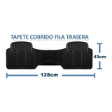 Tapete Trasero Corrido Negro Ford Ranger 3.2 2017