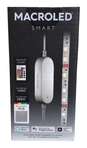Controladora Rgb Wifi Smart Con Control Remoto 144w Macroled