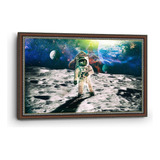 Cuadro Enmarcado Clasico Astronauta En Marte 90x140cm