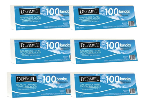 Bandas Depilatorias Descartable Roll On Depimiel 6pa De 100u