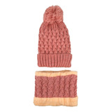 Set Gorro Y Cuello Bufanda De Lana Invierno Niños-juvenil