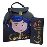 Bolsa Mochila Coraline Con Cartera !!!!!!