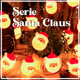 Serie Luces Led Santa Claus Y Copo De Nieve