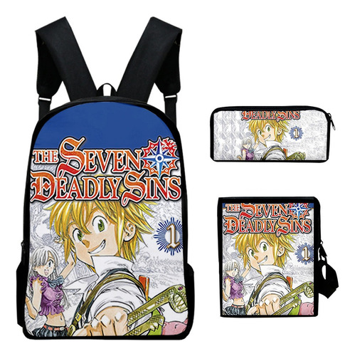 Juego De Mochilas De 3 Piezas The Seven Deadly Sins 24328