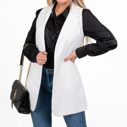 Chaleco Tipo Blazer Para Mujer Casual Formal