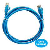 Line Cord Cat6 Azul 0,5mt Certifica Cabo De Rede Fluke Telec