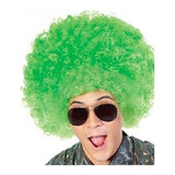 Peluca Super Afro Cotillon Carioca Cumple Boda 15 Hippie Color Verde