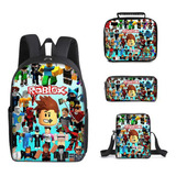 Juego De Mochila Roblox 4 Piezas For Adolescentes Niños Niñ