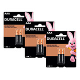 Kit 3 Cartelas C/2 Pilha Aaa Duracell Alcalina 6 Unidades